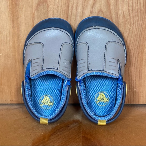 Baby 5 Crocs Sneakers Blue Yellow TSS0165 - Picture 5 of 8